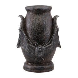 URNE OU VASE POLYRESINE CHAUVE-SOURIS EFFET PEAU DE SERPENT DIA 19CM X 26CM