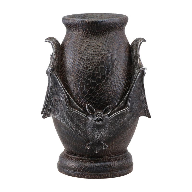 URNE OU VASE POLYRESINE CHAUVE-SOURIS EFFET PEAU DE SERPENT DIA 19CM X 26CM