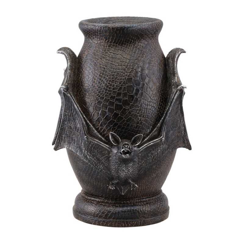 URNE OU VASE POLYRESINE CHAUVE-SOURIS EFFET PEAU DE SERPENT DIA 19CM X 26CM