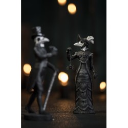 STATUETTE LADY AND MISTER CORBEAU SQUELETTE - 2 ASS 7CM X 6CM X 21CM