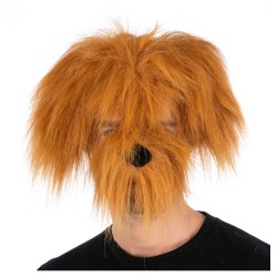 MASQUE CHIEN BRUN POILU