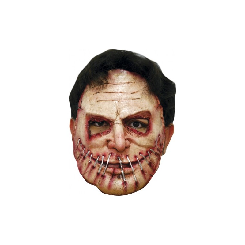 MASQUE SERIAL KILLER BOUCHE AGRAFEE HALLOWEEN