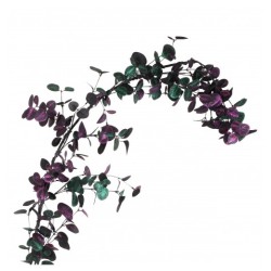 GUIRLANDE EUCALYPTUS VERT ET VIOLET 150CM X 15CM