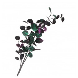 BRANCHE EUCALYPTUS VERT ET VIOLET 85CM