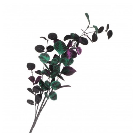 BRANCHE EUCALYPTUS VERT ET VIOLET 85CM