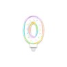 BOUGIE CHIFFRE 0 MULTICOLORE PASTEL 8 CM BOUGIE CHIFFRE 0 MULTICOLORE PASTEL 8 CM