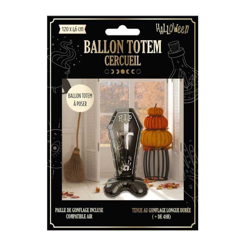 BALLON METALLIQUE HALLOWEEN TOTEM CERCUEIL