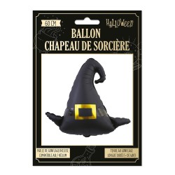 BALLON METALLIQUE HALLOWEEN CHAPEAU DE SORCIERE 60 CM 