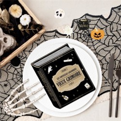 CHEMIN DE TABLE HALLOWEEN TISSU TOILE D'ARAIGNEE