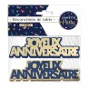 CONFETTIS DE TABLE BLEU ET OR JOYEUX ANNIVERSAIRE 