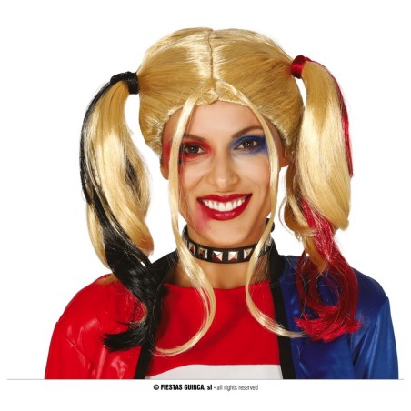 PERRUQUE COUETTES HARLEY ROUGE ET NOIR