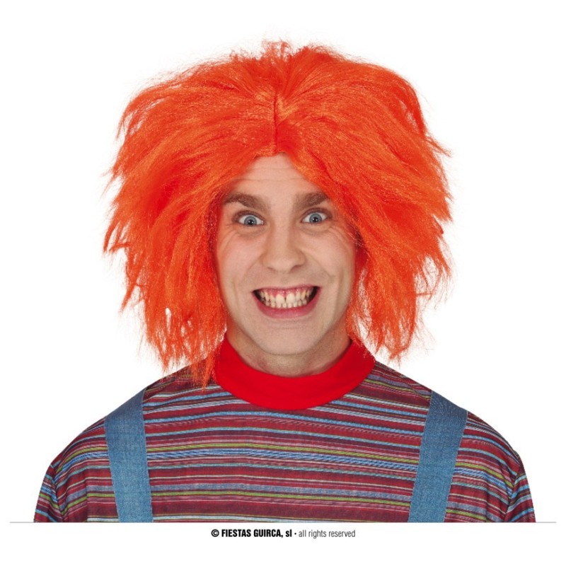 PERRUQUE HOMME POUPEE CHUCKY  CHEVEUX COURT ORANGE PERRUQUE HOMME POUPEE CHUCKY  CHEVEUX COURT ORANGE
