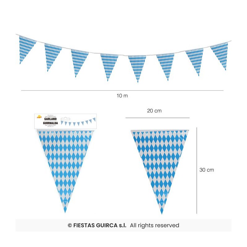 GUIRLANDE FANIONS OKTOBERFEST 4 M 