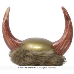 CASQUE VIKING GRANDES CORNES + FOURRURE