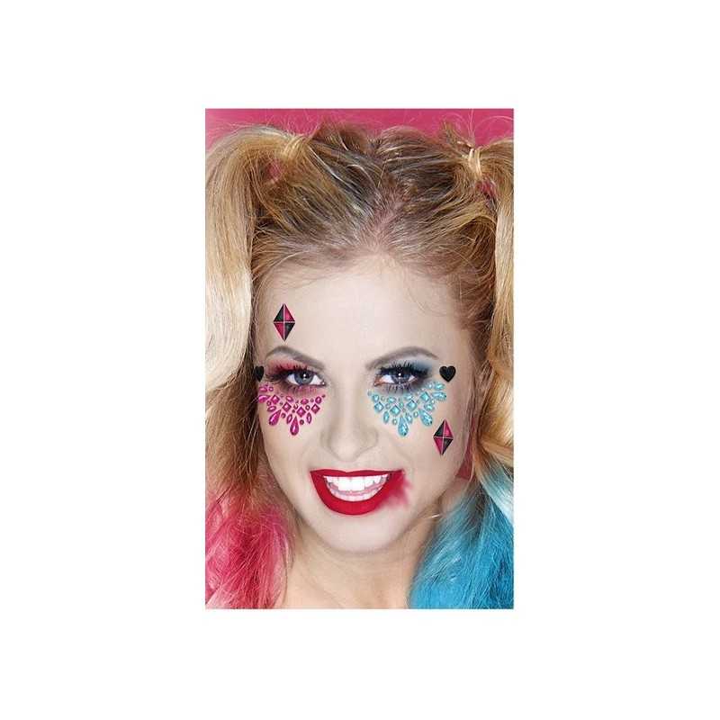 BIJOUX OU STRASS DE VISAGE ARLEQUIN DANGEROUS QUEEN