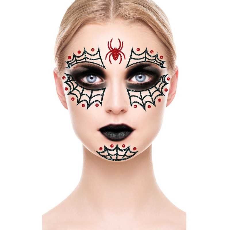 BIJOUX OU STICKER DE VISAGE ARAIGNEE GLITTER