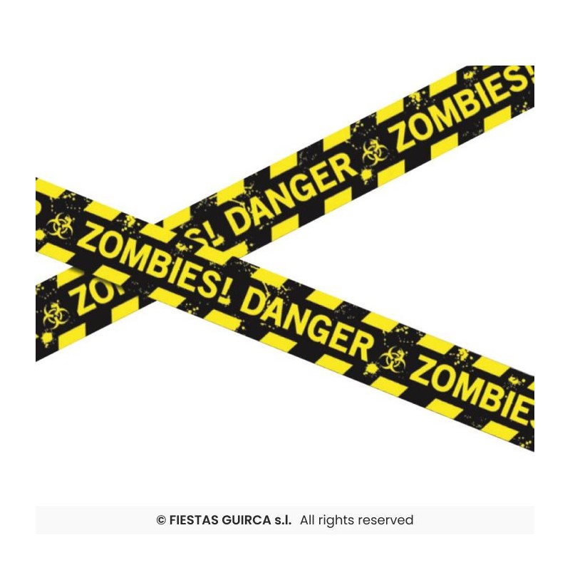 BANDEROLE RUBALISE POLICE ZOMBIE 7.6 CM X 6 METRES