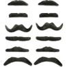 12 MOUSTACHES NOIRES