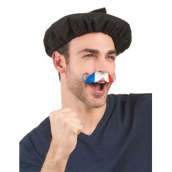 MOUSTACHE SUPPORTERS FRANCE BLEU, BLANC, ROUGE