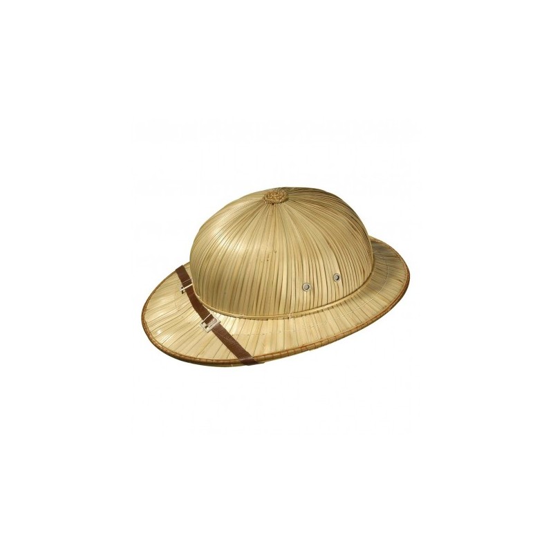 CHAPEAU EXPLORATEUR COLONIAL EN PAILLE