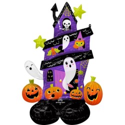 BALLON METALLIQUE AIRLOONZ MAISON HANTEE HALLOWEEN 157 CM 