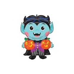 BALLON METALLIQUE  PETIT VAMPIRE  HALLOWEEN 76 CM