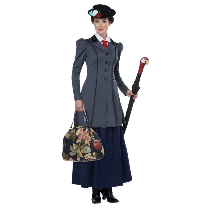 DEGUISEMENT FEMME NOURRICE ANGLAISE ( MARY POPPINS ) TAILLE S