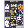 DECORATION FENETRE HAPPY HALLOWEEN PETITS CHATS CITROUILLES FANTOMES ET ARAIGNEE