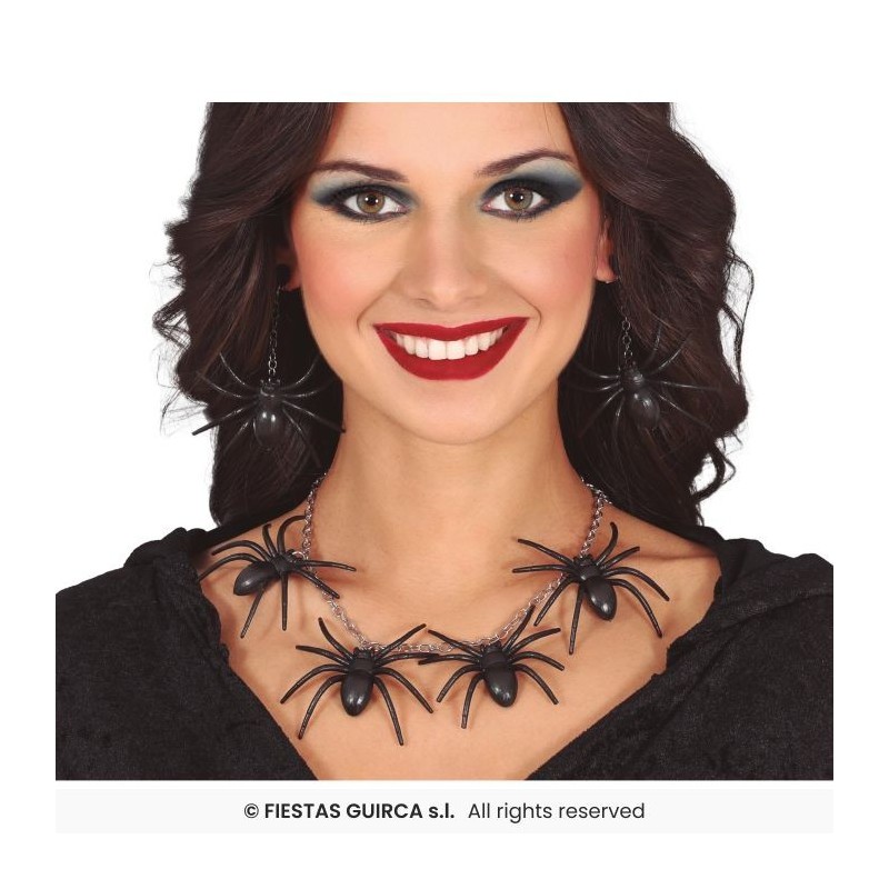 COLLIER ARAIGNEE + BOUCLES D'OREILLES ARAIGNEES COLLIER ARAIGNEE + BOUCLES D'OREILLES ARAIGNEES