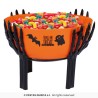 DECORATION HALLOWEEN POT A BONBON ORANGE TENU PAR 4 MAINS