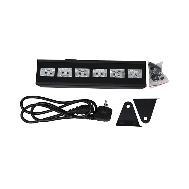 SPOT 9 LEDS NOIR UV 6X3 W INTERIEUR