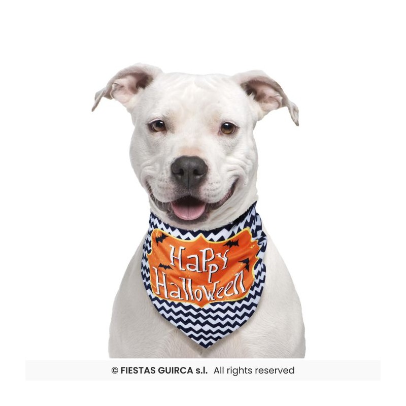 FOULARD BANDANA HALLOWEEN HAPPY HALLOWEEN POUR CHIEN 