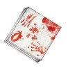 12 SERVIETTES HALLOWEEN BLANC EN SANG 33 X 33 CM
