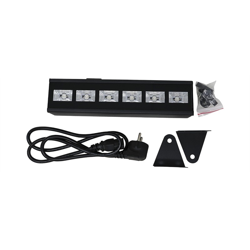 SPOT 6 LEDS NOIR UV 6X3 W INTERIEUR