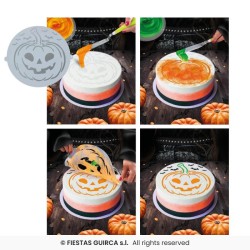 POCHOIR A GATEAU CITROUILLE HALLOWEEN  25 CM