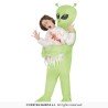 DEGUISEMENT ALIEN GONFLABLE VERT TAILLE UNIQUE ENFANT CHEMISE EN SANG
