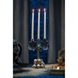 CHANDELIER CHAUVE SOURIS 3 BRANCHES PIED TETES DE MORT 31 X 22 CM 