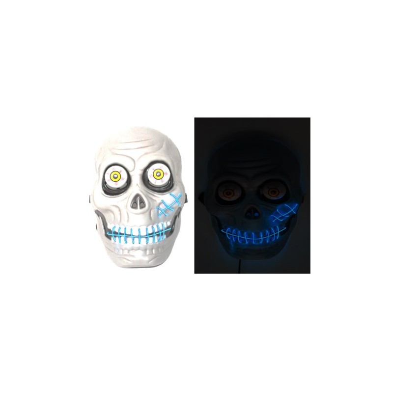 MASQUE LED TETE DE MORT AVEC  GROS YEUX 