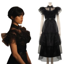 DEGUISEMENT FAMILLE ADDAMS MERCREDI ROBE DE BAL TAILLE XL