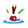 CHAPEAU GATEAU ANNIVERSAIRE 40 ANS 