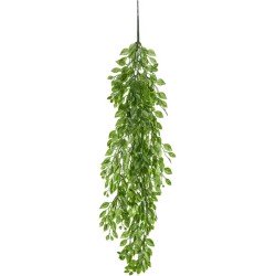 GUIRLANDE DE FEUILLES VERTES SUR UNE TIGE 1 M