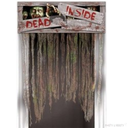 DECORATION RIDEAU DE PORTE HALLOWEEN DEAD INSIDE 137.1 x 96.5 CM