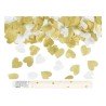 CONFETTIS EN TUBE COEUR BLANC ET OR 35 CM