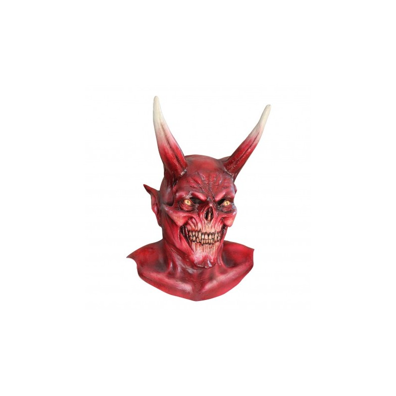 MASQUE EN LATEX DIABLE ROUGE HALLOWEEN