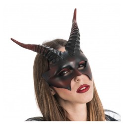 MASQUE DEMON DIABLE ROUGE ET NOIR HALLOWEEN