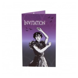 8 INVITATIONS WEDNESDAY © MERCREDI FAMILLE ADAMS 10 X 16 CM