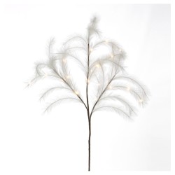 TIGE PAMPA ARTIFICIELLE BLANCHE AVEC LED 130 CM