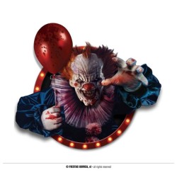 DECORATION HALLOWEEN MUR CLOWN CA 70 X 80 CM ADHESIF