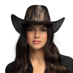 CHAPEAU WESTERN COW BOY PEAU DE SERPENT COBRA