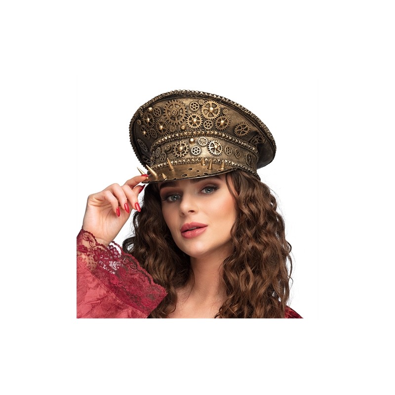 CASQUETTE STEAMPUNK GEARPUNK BRONZE OU MORDOREE